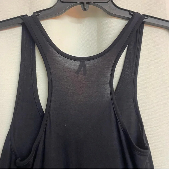 Max Rave black sleeveless dress front zip lace attached skirt size med - Picture 3 of 8